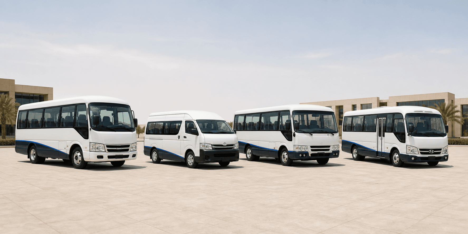 Illustrative lineup of passenger vehicles for Saudi business transportation